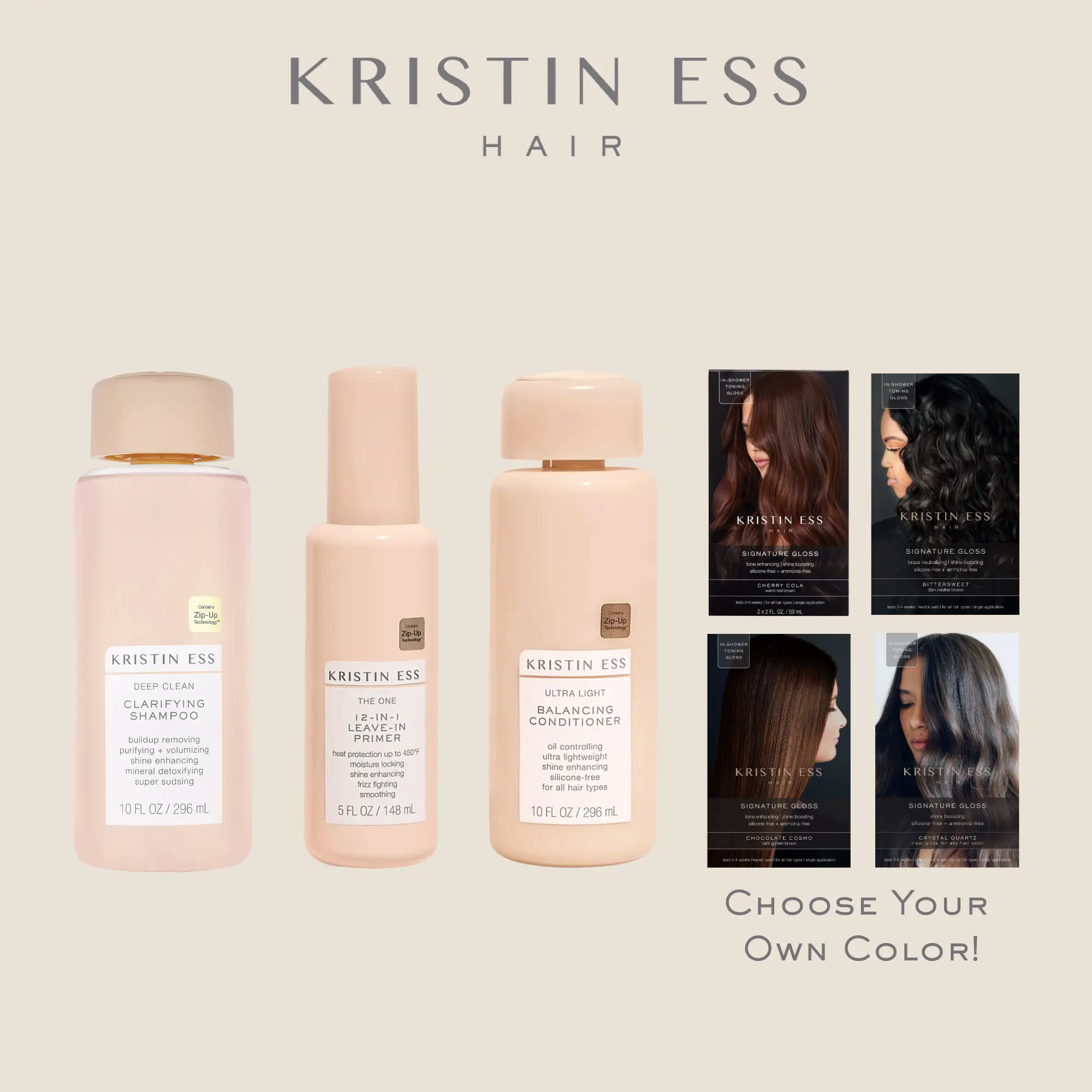 KRISTIN ESS HAIR THE COMPLETE GLOSS ROUTINE