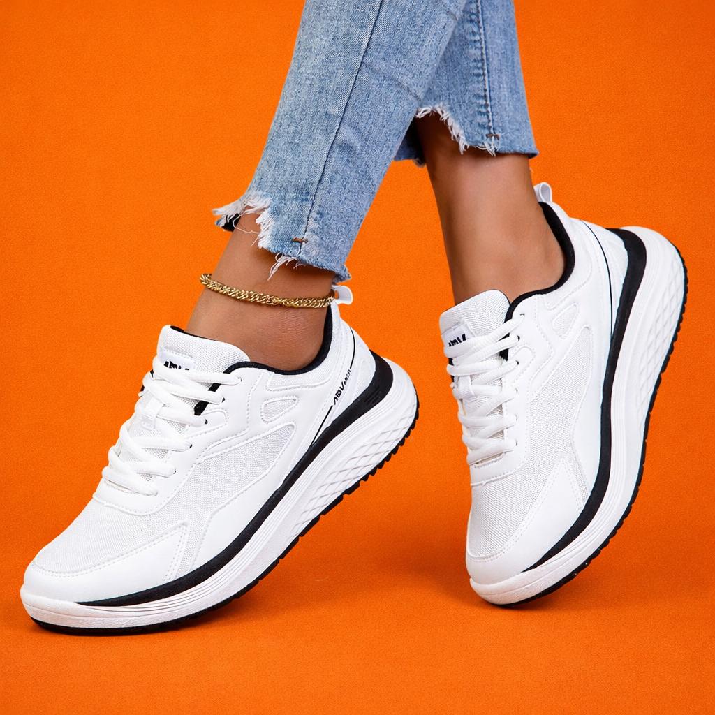 Womens 5 Wide Toes running shoes Large Size 7-11 Athletic Casual Shoes - Lightweight, breathable mesh sneaker with shock absorption, non-slip sole, lace-up closure for all seasons all-season travel footwear