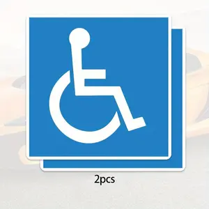 Wheelchair Accessible Sign Sticker, Car Decals, Car Exterior Accessories for Cars, Buses, Caravans Supermarket, Elevators, Toilet and Other Public Place