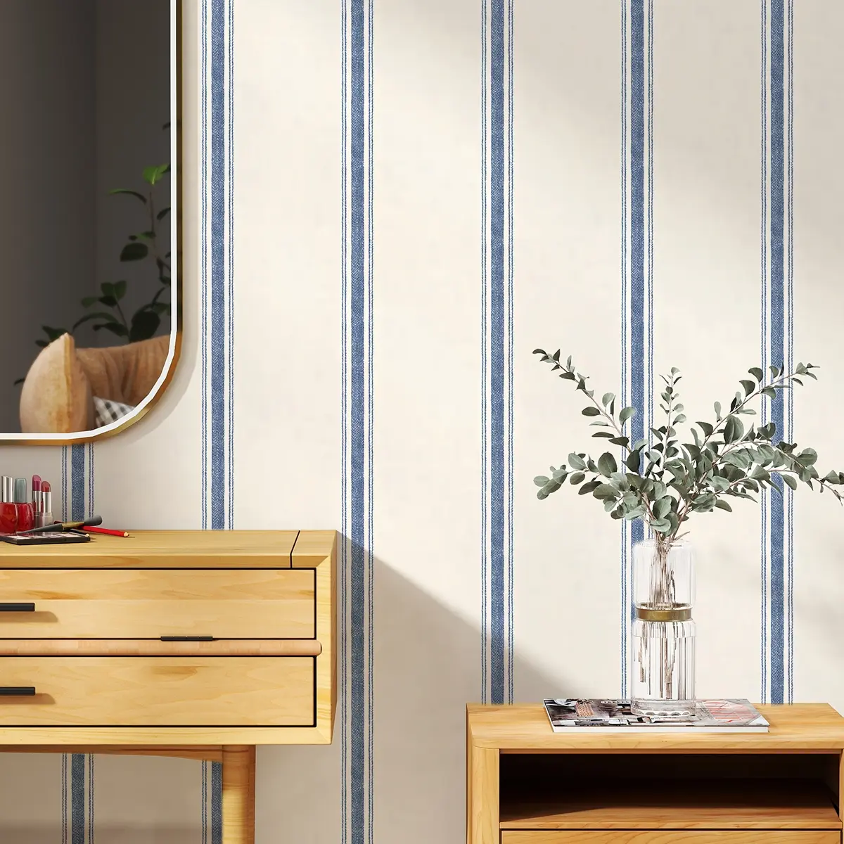 and Striped Accent Wall Peel and Stick Wall Sticker, Easy to Cut and Join, Perfect for DIY Home Decor, Suitable for Cabinets and Furniture, Interior Walls