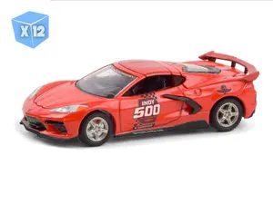 12 PACK 2020 Chevrolet Corvette C8 Stingray Coupe - Indianapolis 500 Official Pace Car Diecast 1:64 Scale Model - Greenlight 30227