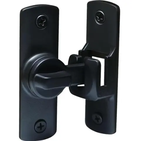 Upgraded Door Security Lock - 90/180-Degree Flip Latch with Handle & Screws, Durable Hardware Latches & Bolts Mechanism for Easy Installation, Burglary Protection for Barn Sliding Gates, Garden & Bathroom Doors