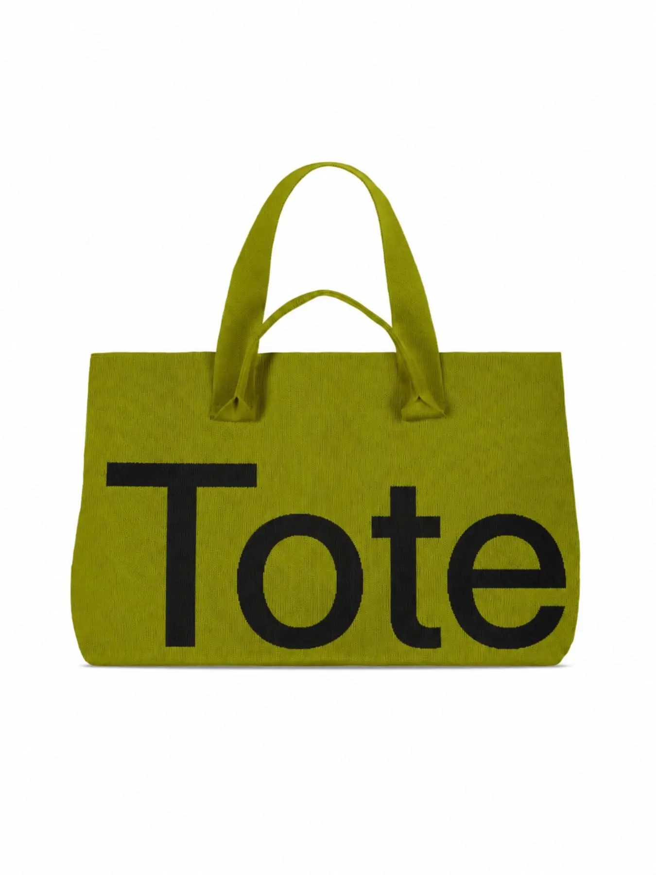 Large-capacity letter tote bag, large knit shoulder bag, fashionable versatile large handbag, unique lightweight stylish tote bag, everyday multifunctional tote bag, casual large commuter work bag, multifunctional large-capacity shoulder bag, suitable for