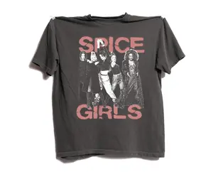 Spice Girls T-Shirt, 90s Pop Band Graphic Tee, Oversized Spice World Tour Shirt, Cotton, Crewneck, Graphic Tee
