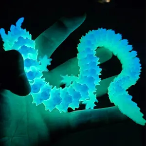 Glow in the Dark Fidget Dragons - Portable Fidget Tool with Glowing Features for Stress Relief and Relaxation Decor Light