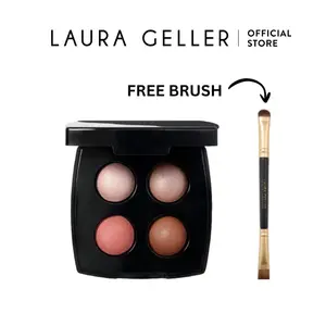 Baked Eyeshadow Quad + FREE Eyeshadow Brush