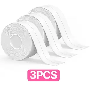 Caulk Tape Waterproof Self Adhesive,  Roll White Caulking Sealant Strip for Kitchen, Countertop, Bathroom, Bathtub, Toilet, Shower, Floor Wall Edge Protector with Sealing Tool (1.5" x 10.5Ft)