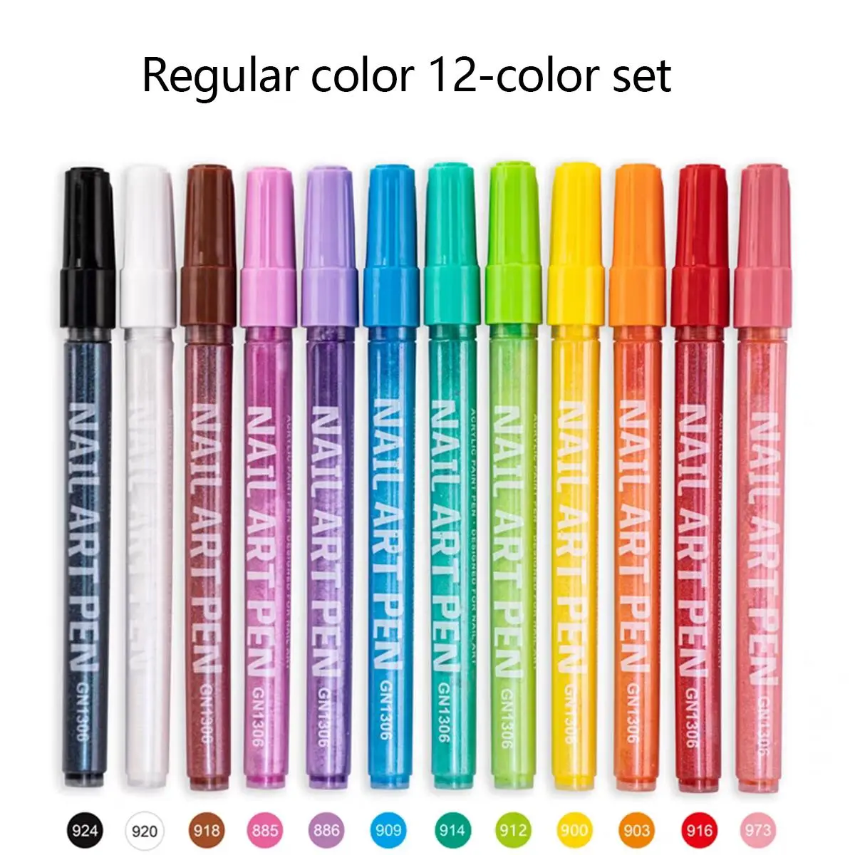 Round Headed Color Fluorescent Marker Pen, 12pcs/set Multifunctional Color Marker Pen, Art Supplies for Painting & Sketching