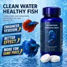 Upgraded Version Fish Tank Water Purification Tablets 80g (approx. 90 pieces),Crystal Clear Aquarium Cleaner Remove Odor Algae Safe for Fish Plants 80g Multi-Effect Formula