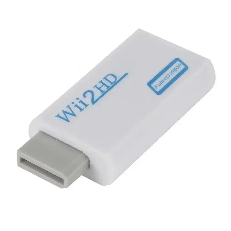 Wii to HDMI Digital Converter, 1080P HD Adapter with 3.5mm Audio Jack, Compact Easy-to-Use Audio & Video Accessories for TV, Monitor