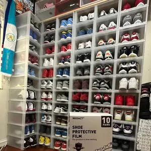 10 Pairs Crease Protectors for Sneakers Shoe Crease Protector No Creases for Air Force Jordan Dunk Low Men's 7-13 Women 5-9 Silicone Toe Box Shields