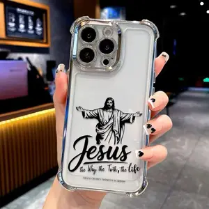 Jesus theme phone case for iPhone 16/15/14/13/12/11 XsPro Max Plus - Anti-Drop, Shockproof, Transparent,Protective Screen Protector Protection Cover tough phonecase accessory protection