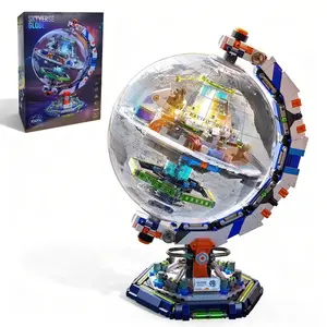 Kewang Building Blocks: Educational Globe Model Toy—3D Space Station Assembly Kit & Puzzle Gift for Boys