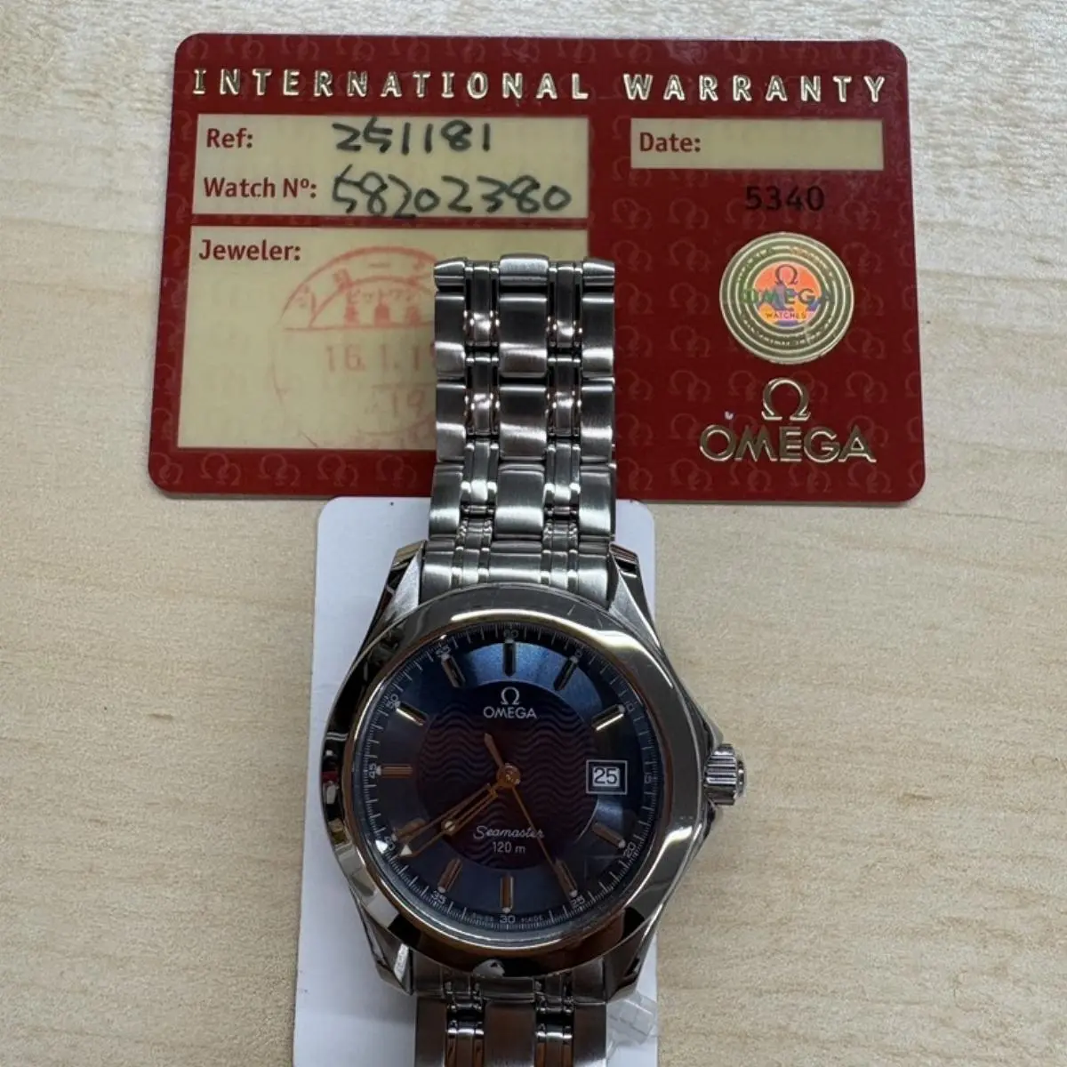 Pre-owned Omega As Shown Shoulder Bags Seamaster Watch 18.5cm 13356