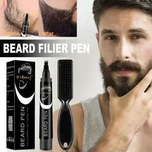 Men's Lopeie Beard Pencil Refill, Waterproof Beard Pen & Brush for Natural Look, Beard Repair & Enhancement, Waterproof Beard Filler