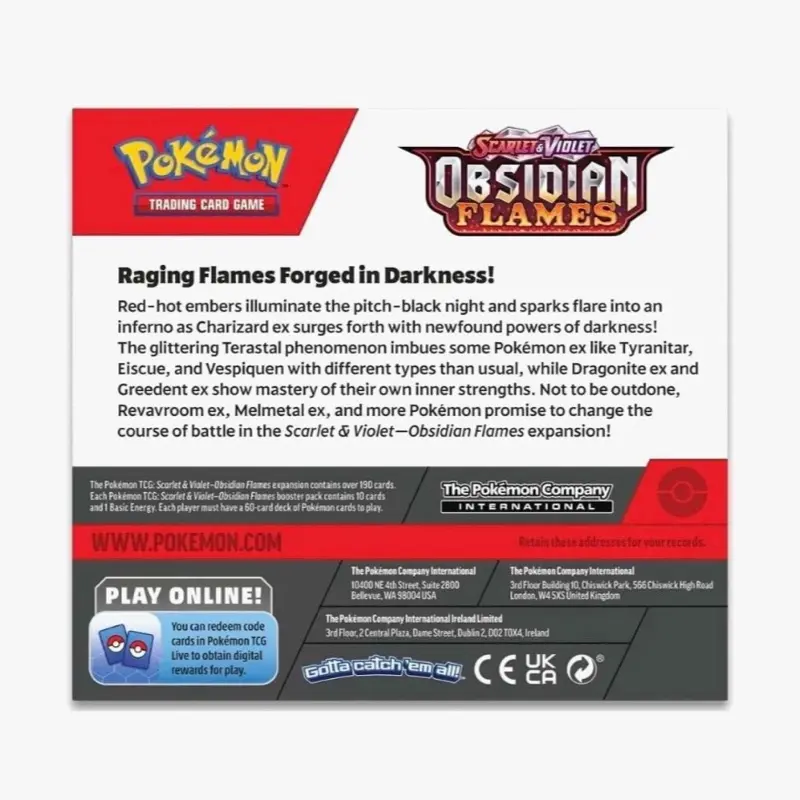 Obsidian Flames Booster Box W/ Case - TikTok Shop Obsidian Flames Booster Box W/ Case - TikTok Shop