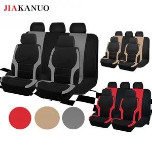 JIAKANUO 5-seater Car Seat Covers Full Set in, Front and Rear Split Bench Seat Covers for Cars, Easy to Install Car Seats Cover Set and Accessories for Auto Trucks Van SUV ,Multiple sports color combinations