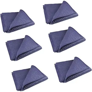 6 Pack 40x72 In Moving Blankets Heavy Duty Thick Furniture Shipping Blankets for Protecting Professional Quilted Shipping Furniture Pads