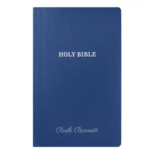 Custom KJV Blue Standard Size Personalized Holy Bible Small Print - tiktok