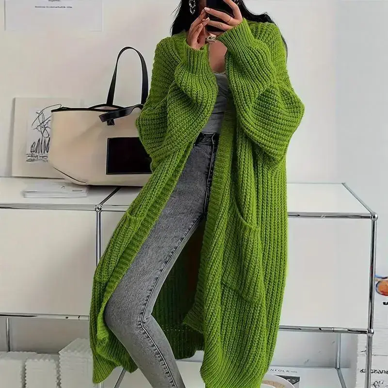 Autumn Winter Women's Loose Long Sleeve Knitted Cardigan Wrap Top Plus Size Heather Grey for Lazy Wear Can be used with a raincoat Autumn Winter Women's Loose Long Sleeve Knitted Cardigan Wrap Top Plus Size Heather Grey for Lazy Wear Can be used with a raincoat