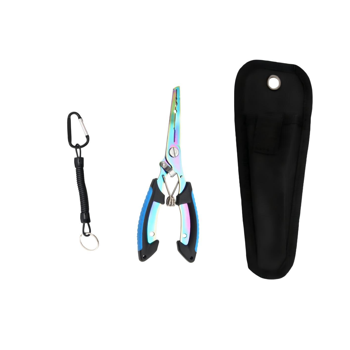 Professional Fishing Set, Stainless Steel Pliers with Carry Bag & Fishing Lanyad, Outdoor Recreation EquipmentPerfect for freshwater & saltwater fishing, boating, camping, angling essentials, portable fishing tools