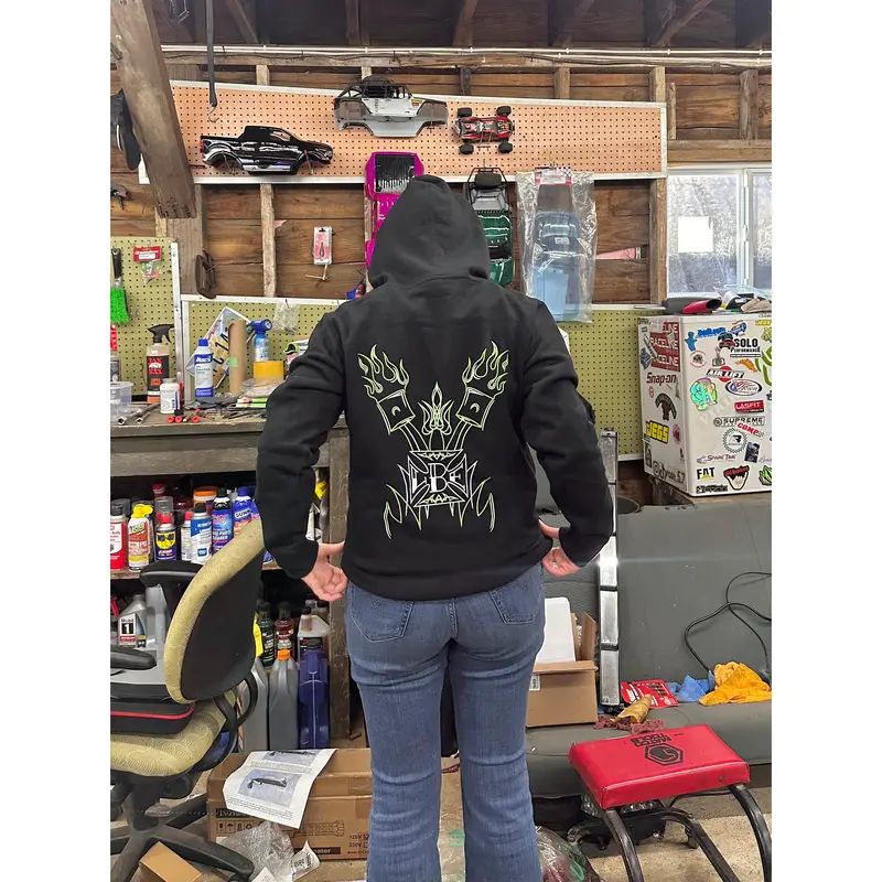 black and lime green spider hoodie - TikTok Shop