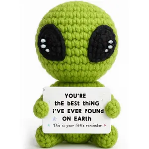 Unique Crochet Alien Gift, Fun Romantic Present for Boyfriend Girlfriend, Anniversary Valentine's Day Birthday Christmas