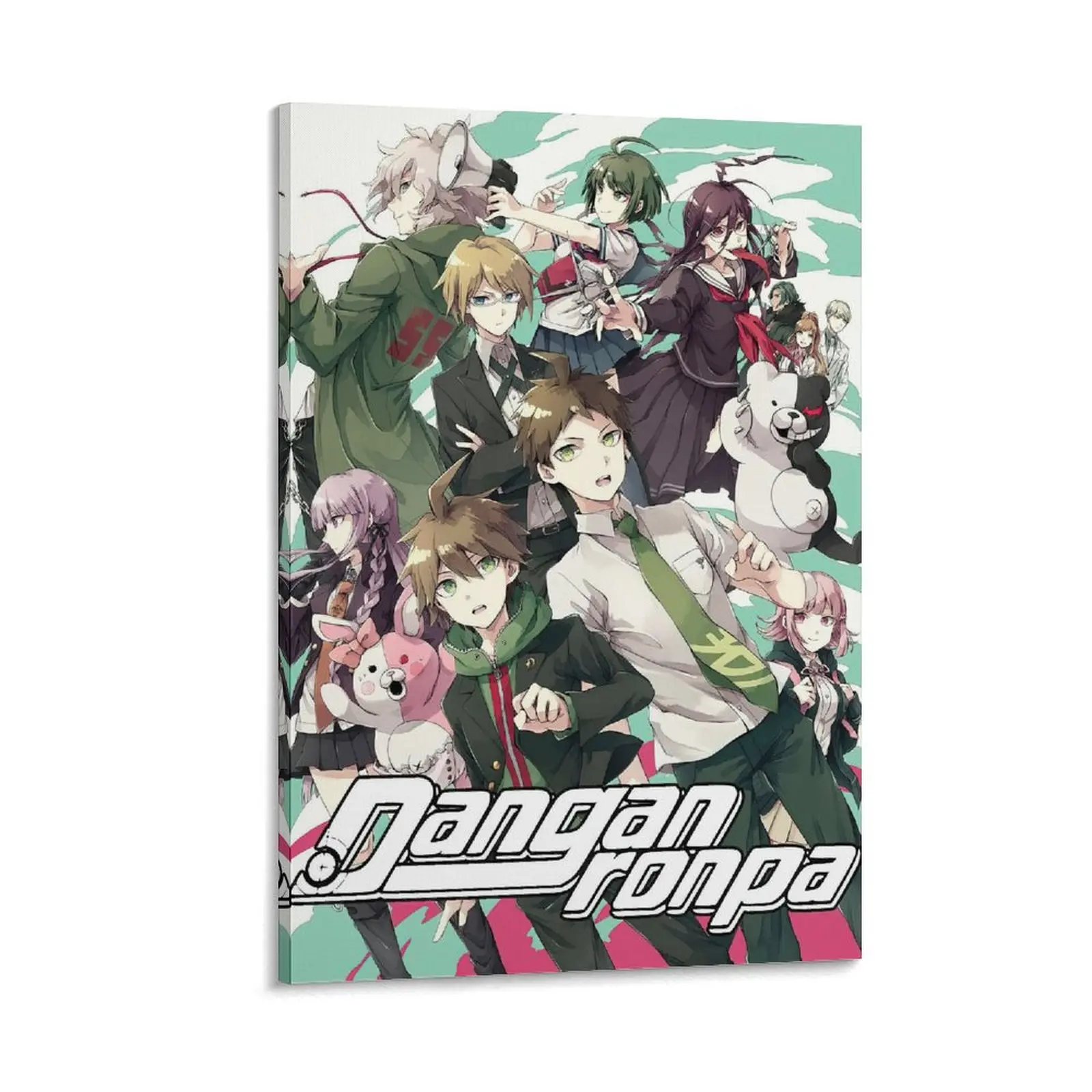 Danganronpa Monokuma Anime Poster, Canvas Print Wall Art for Living Room, Decorative Hanging Poster for Room Aesthetic Poster Canvas Wall Art For Bedroom Decor Bar Office Room Decor Gift