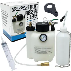 3L Capacity Professional  Vacuum  Bleeder Kit -  Man  Bleeder Kit works w/ ABS, Air Compressors - Includes 1L Catch Bottle, , Filler Cap Wrench - Break In Kits for