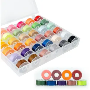 36 count Thread for Sewing Machine, Sewing Accessories with Case, Standard Size and  Colors, Prewound Bobbins for Sewing Machine