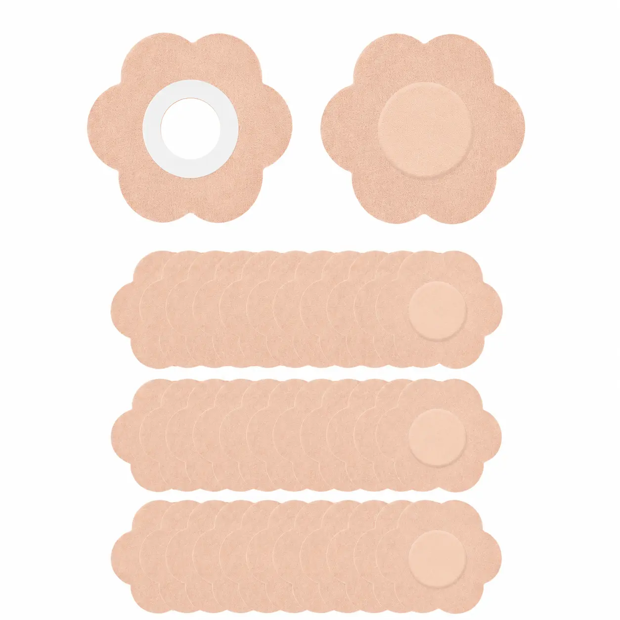 50 PCS Disposable Cotton Patches, Self Adhesive Covers Pack Wraps, 8 cm, Single Use (Oil Not Included)