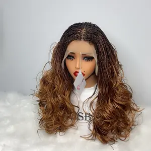 WIGSBYITO Full Frontal Human Hair Closure Spanish Bob voluminous 12-14inches Brown lightweight