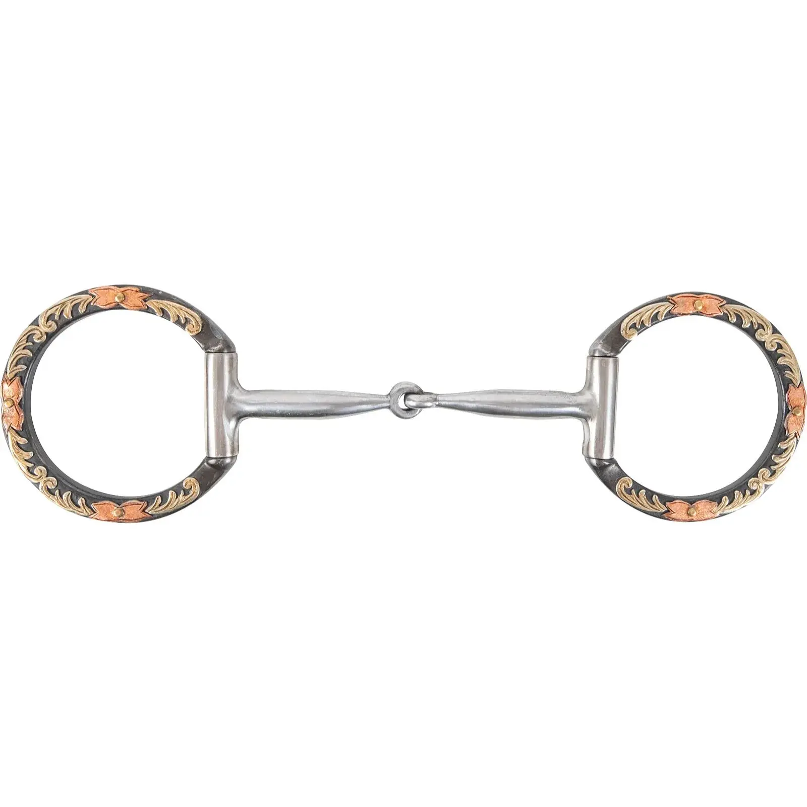 Classic Equine Professional Series Snaffle D-Ring Horse Bit - 5" Mouth, Inlaid Copper