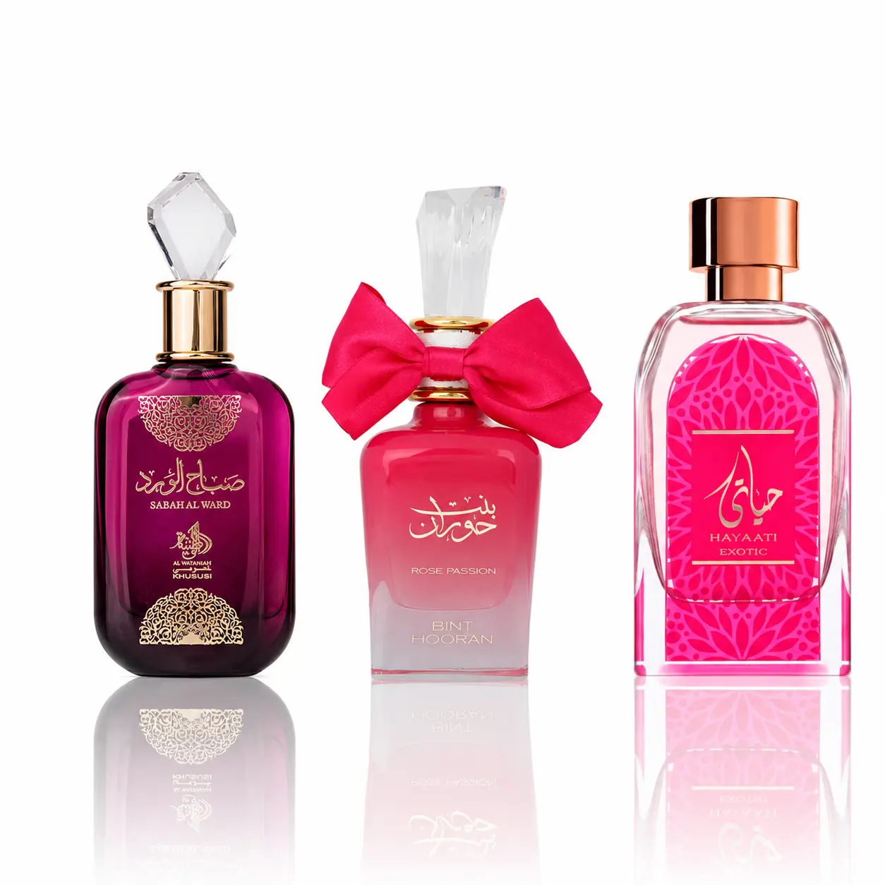 Bint Hooran Rose Passion + Hayaati Exotic + Sabah Al Ward Bint Hooran Rose Passion + Hayaati Exotic + Sabah Al Ward
