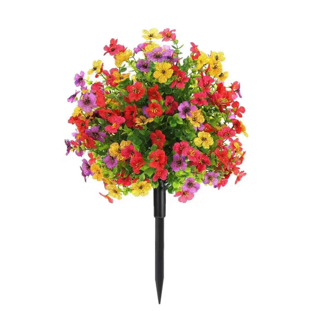 Realistic Artificial Flower Bundle, Lifelike Artificial Flower, Durable Plastic Flower, Easy Maintenance UV-Resistant Mixed Color Decorative Fake Flowers for Home Garden & Yard Decor, Outdoor Planters & Landscaping