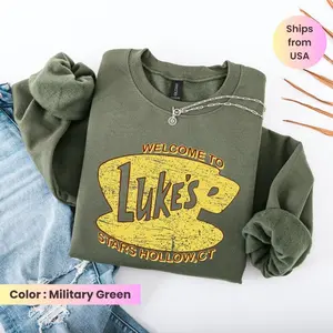 [Sale Up To 50%] Luke's Diner Sweatshirt, Stars Hollow Luke's Diner Sweatshirt, Autumn Festival Shirt, Stars Hollow Sweatshirt streetwear graphic tee