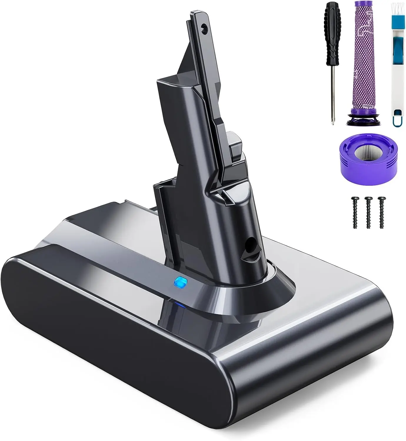 Premium 8000mAh Battery Replacement for V7 Series, 21.6V Battery for V7 Vacuum Compatible with Fluffy/Animal/Allergy/Motorhead/Mattress/Trigger/Cord-Free All V7 Cordless Vacuum Series