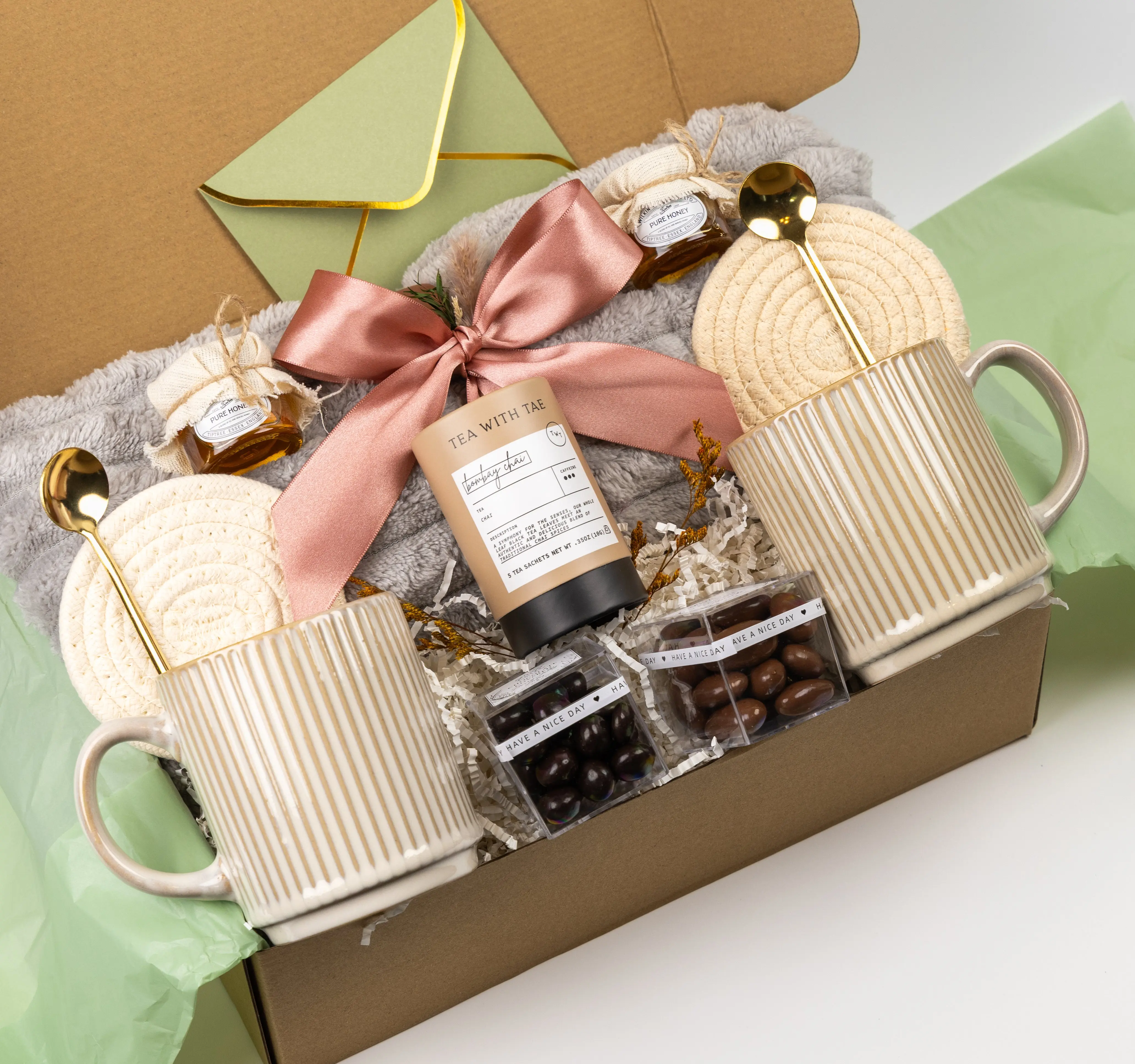 Tea for Two Gift Box, Cozy Tea Gift Set for Couples, Friends, Birthday & Housewarming