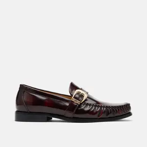 Cato Burgundy Patent Leather Buckle Loafers