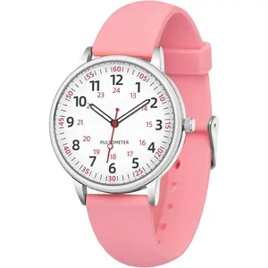 Women Watch for Nurse Easy to Read Dial Wristwatches  Band Water Resistant Watches Second Hand and 24 Hour