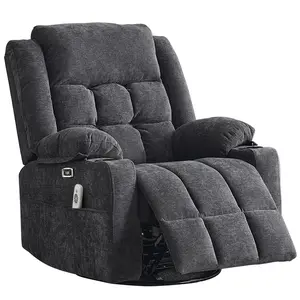 Power Swivel Rocker Recliner Massage Chair,  Electric Recliner Glider Reading Chairs Living Room, Upholstered Soft Fabric Reclining Sofa Chair Comfort recliner  chair
