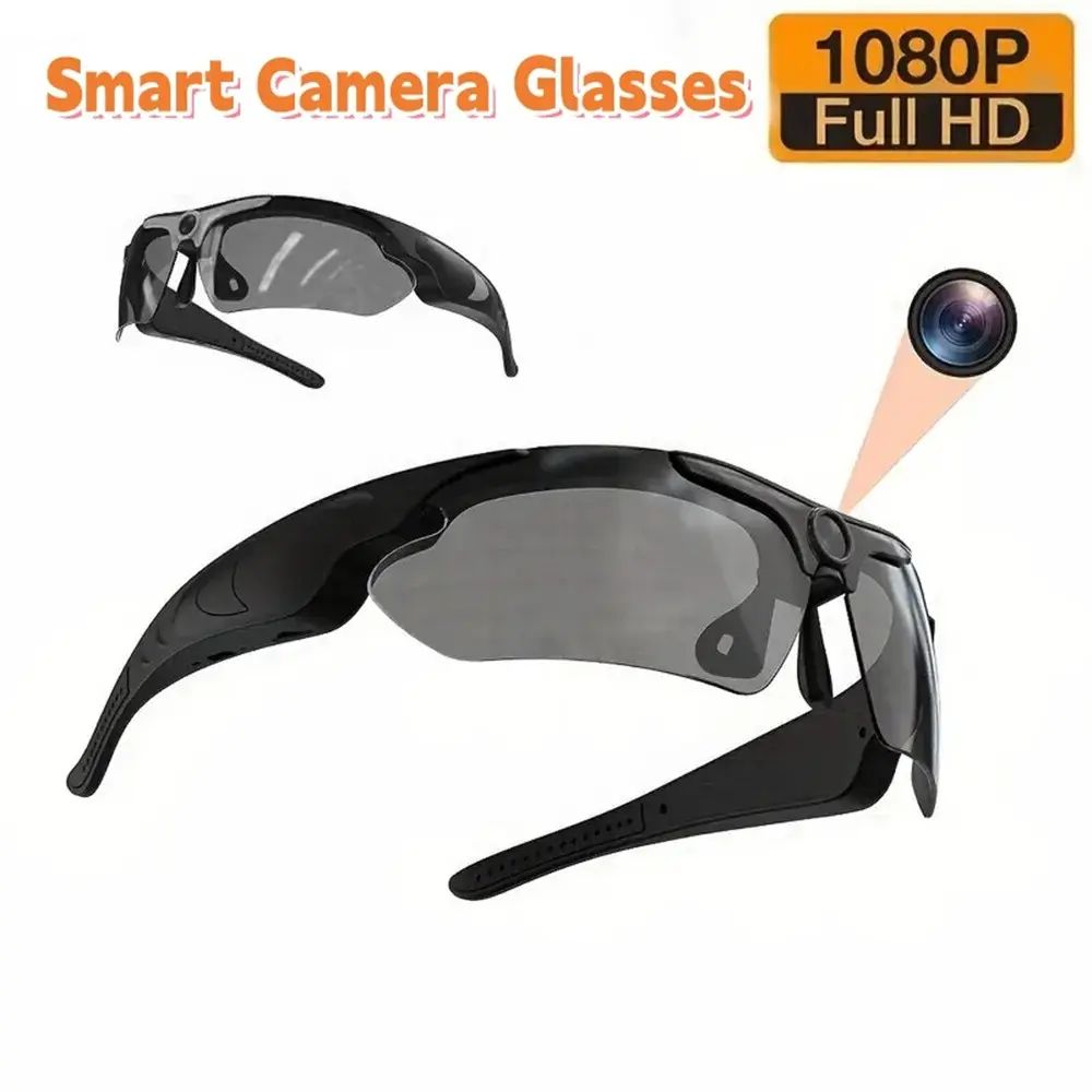 1080P HD Video Recording Glasses Wearable Video Recorder Body Camera Wearable Tech Glasses for Hiking Sports Mountain Climbing Outdoor Shooting Daily Life First Person View with 32GB Memory Card