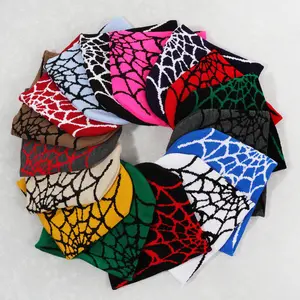 2026 new spider web Y2K foreign trade knitted hat European and American hat trend winter hat jacquard