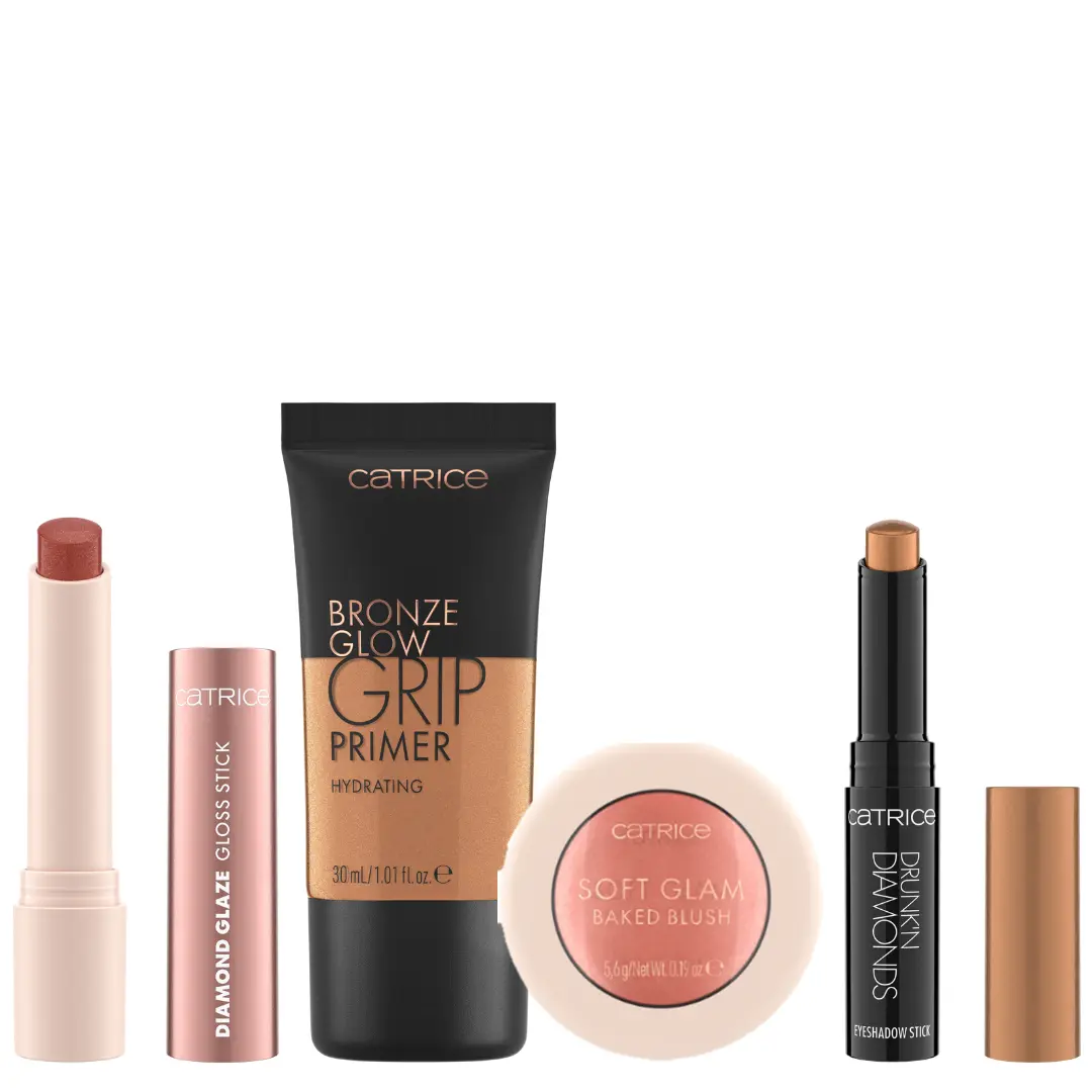 Lipstick Shade 10, Blush Shade 20, Eyeshadow 30