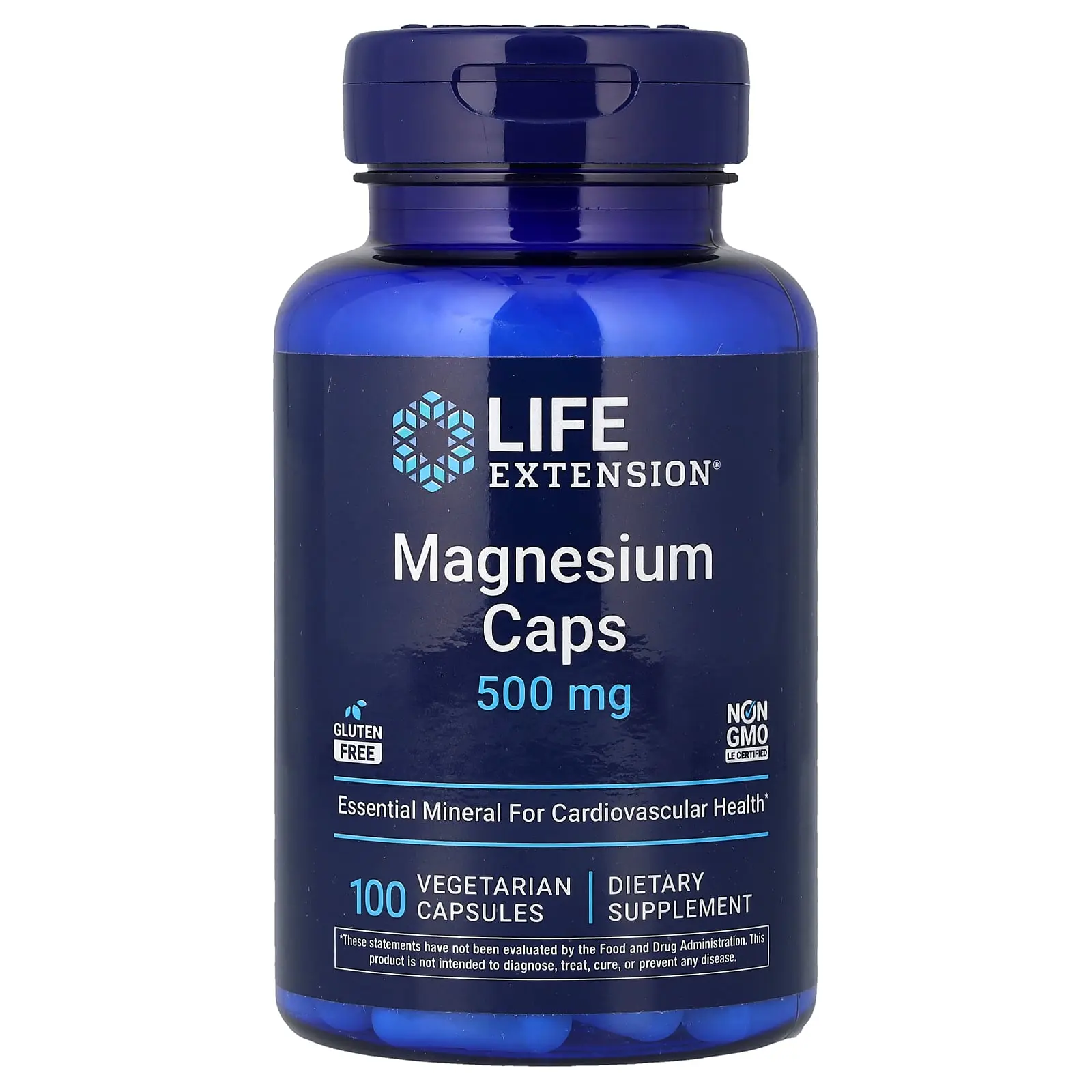 Life Extension Magnesium Caps, 500 mg, 100 Vegetarian Capsules