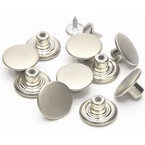 12 Sets Jean Tack Buttons Metal Replacement Kit, Matte  ()