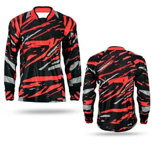 Galaxy High Quality Paintball Long Sleeve Padded Lightweight Jersey Red/Black - 1205