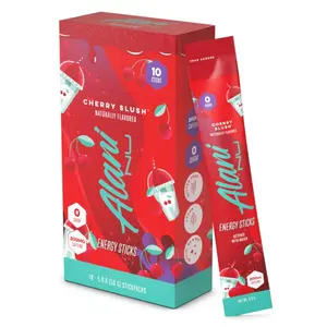 Alani Nu Cherry Slush Energy Sticks | Energy Drink Powder | 200mg Caffeine | Pre Workout Performance with Antioxidants | On-The-Go Drink Mix | Biotin, B Vitamins | Zero Sugar | 5 Calories | 10 Pack
