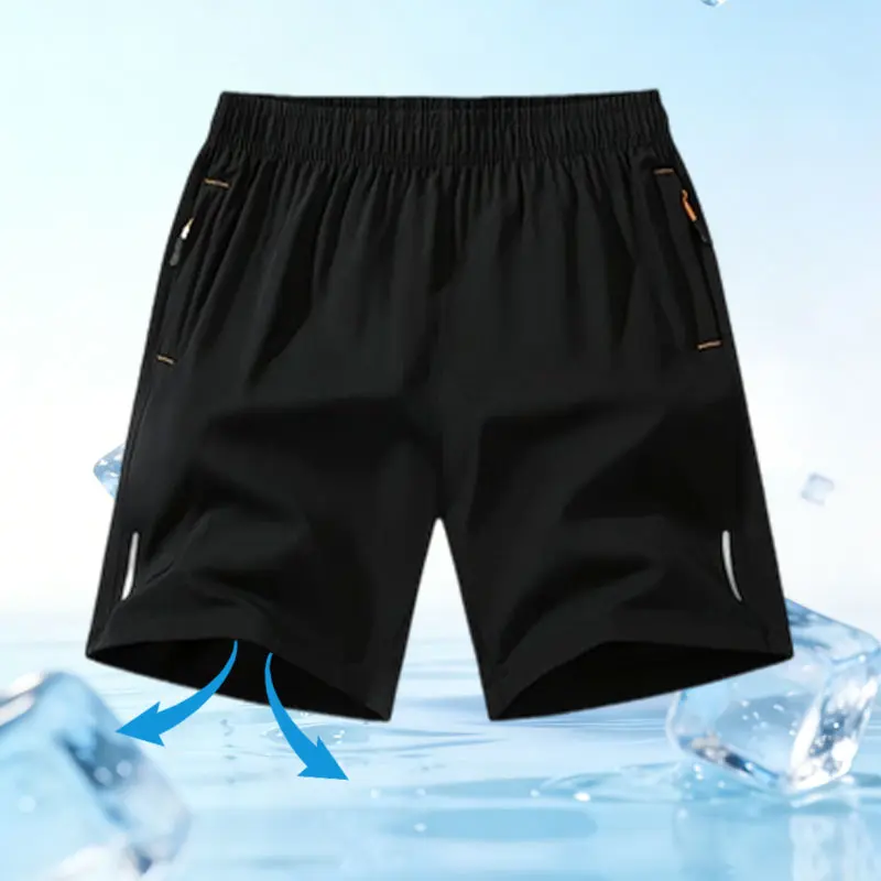 Men’s Quick Dry Loose 5" Athletic Shorts, Lightweight Ice Silk Beach Shorts with Elastic Drawstring Waist for Running & Outdoor Sports summerwins
