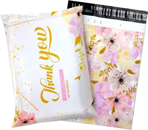 50Pcs Large Poly Mailers 14.5 x 19, Cute Shipping Bags for Small Business Clothing Mailers Poly Bags Self Seal Poly Mailer Plastic Mailing Bags, Big Polymailers Package Bags Shipping Envelopes Mailers (Flower)